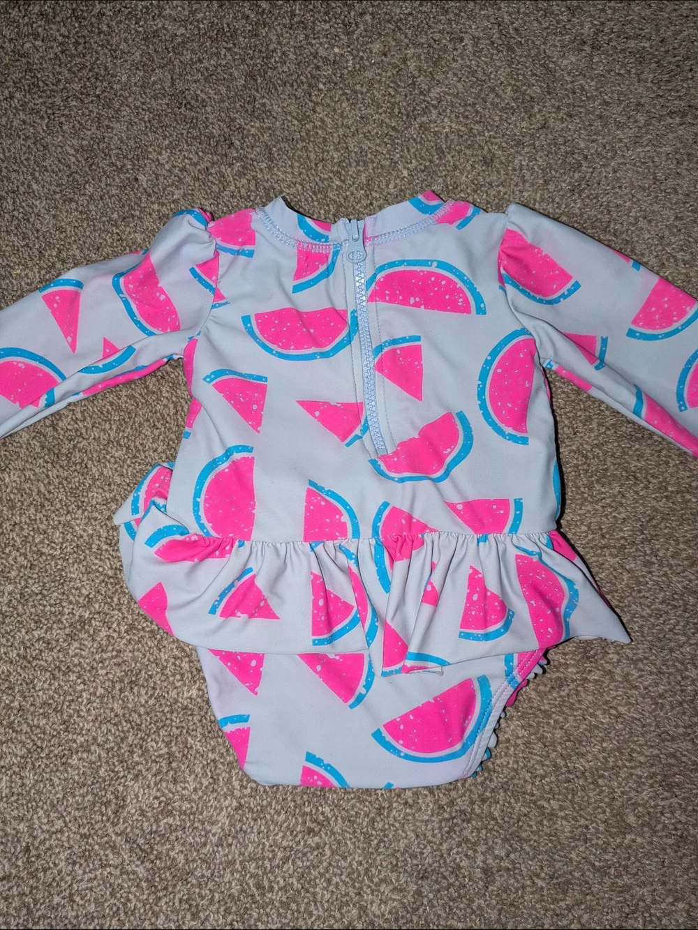 Wave Zone Pink Watermelon Long Sleeve Swimsuit